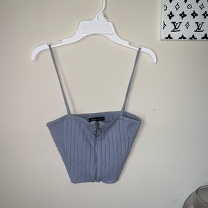 Light blue cropped top